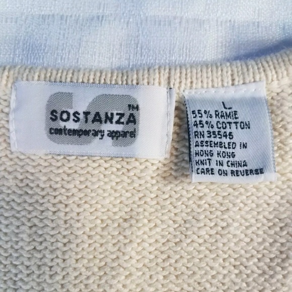 Sostanza Sleeveless Cardigan Lace Flower Design L - Picture 3 of 6